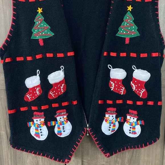 Victoria Jones Vintage Festive Christmas Sweater Cotton Blend Women's Size XL - Picture 10 of 14